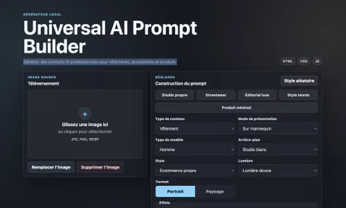 Universal AI Prompt Builder screenshot