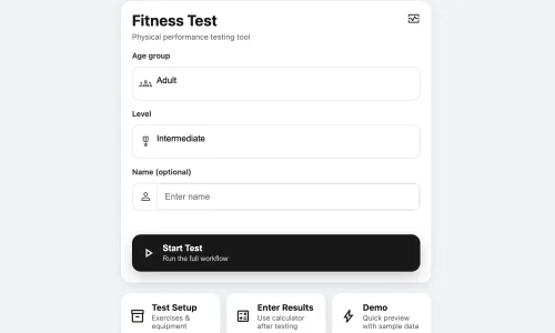 Fitness Test screenshot