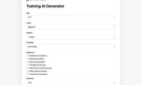 Training AI Generator screenshot